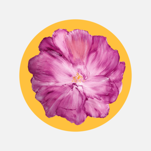 Floral Yellow Bottle Coaster